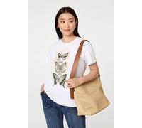 Izabel London Butterfly Printed Short Sleeve T-Shirt - 14 - Green