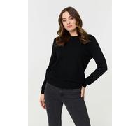 Izabel London Chevron Soft Knit Long Sleeve Jumper - 14 - Black