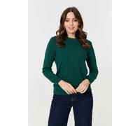 Izabel London Chevron Soft Knit Long Sleeve Jumper - 8 - Green
