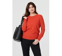 Izabel London Chevron Soft Knit Long Sleeve Jumper - 8 - Orange