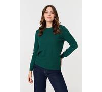 Izabel London Chevron Soft Knit Long Sleeve Jumper In Green Green 16
