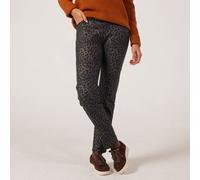 Izabel London Coated Leopard Print Trousers ANIMAL SIZE 10