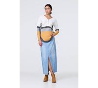Izabel London Women's Colour Block Zip Detail V-Neck Jumper in Yellow | Size: 14 Izabel London Yellow 14