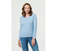 Izabel London Contrast Trim V-Neck Knit Top - 10 - Blue