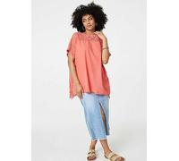 Izabel London Coral Broderie Anglaise Oversized Blouse Denim