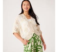Izabel London Crochet Cardigan IVORY SMALL / MEDIUM
