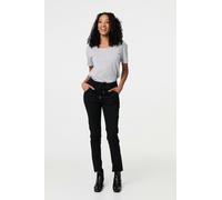 Izabel London Women's Denim Skinny Ankle Grazer Leggings in Black | Size: 12 Izabel London Black 12