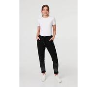 Izabel London Women's Diamante Detail Slim Cropped Trousers in Black | Size: 10 Izabel London Black 10