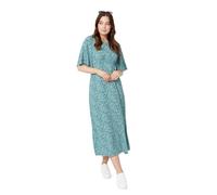 Izabel London Ditsy Floral 1/2 Sleeve Midi Dress for Women UK with Angel Sleeves, midi Hem and Column Skirt. Light Green