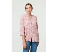 Izabel London Women's Ditsy Floral 3/4 Sleeve Curve Hem Top in Pink | Size: 12 Izabel London Pink 12