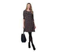 Izabel London Ditsy Floral Lace 3/4 Sleeve Short Dress for Women UK with a Scoop Neck and a fit & Flare Shape.