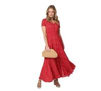 Ditsy Floral A-Line Maxi Dress Izabel London Red 12