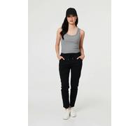 Izabel London Drawstring Tie Waist Tapered Trousers - 10 - Black