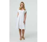 Izabel London Embellished Relaxed Midi Dress - White - 10