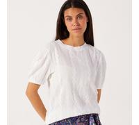 Izabel London Embroidered Detail T Shirt PINK SIZE 10
