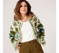 Izabel London Embroidered Jacket GREEN SIZE 10