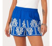 Izabel London Embroidered Shorts BLUE SIZE 10