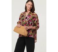 Izabel London Floral Button 3/4 Sleeve Relaxed Blouse Multi