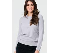 Izabel London Floral Gemstone Embellished Jumper In Grey Grey 16