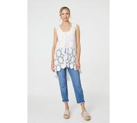 Floral Lace Tie Front Cardigan Izabel London White S/M