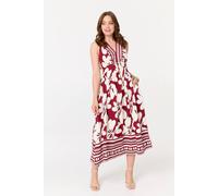 Izabel London Floral Sleeveless A-Line Maxi Dress Multi