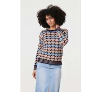 Izabel London Heart Print Long Sleeve Jumper Multi 8
