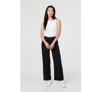 Izabel London High Waist Relaxed Wide Leg Jeans - 14 - Black