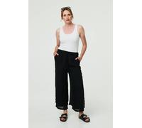Izabel London Women's High Waist Side Split Layered Trousers in Black | Size: 16 Izabel London Black 16