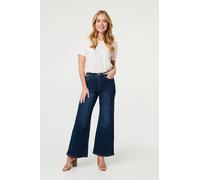 Izabel London High Waist Slim Fit Flared Jeans - 16 - Blue