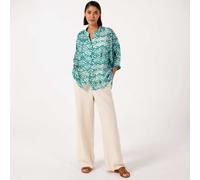 Izabel London Ikat Print Shirt BLUE SIZE 10