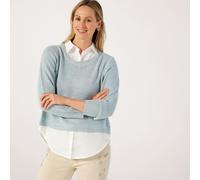 Izabel London Layered Mock Shirt and Jumper LIGHT BLUE SIZE 10