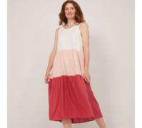 Izabel London Linen Blend Colour Block Dress MULTI COLOUR SIZE 10