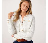 Izabel London Marled Cardigan Gold Buttons BLUE SIZE 10