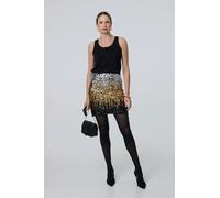 Izabel London Women's Metallic Sequin Bodycon Mini Skirt in Black | Size: Large Izabel London Black L
