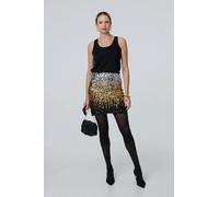 Metallic Sequin Bodycon Mini Skirt Izabel London Black S