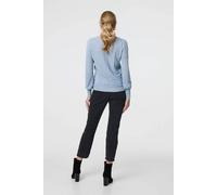 Izabel London Metallic Stripe Detail Fitted Top In Blue Blue 10