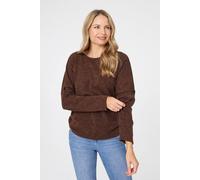 Izabel London Metallic Textured Batwing Sleeve Jumper In Brown Brown 10