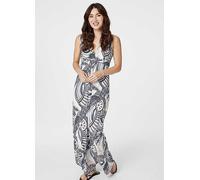 Izabel London Multi Navy Abstract Print A-Line Maxi Dress Navy Multi