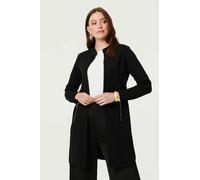 Izabel London Open Front Longline Coatigan - 16 - Black