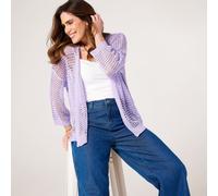 Izabel London Open Knit Cardigan KHAKI SMALL / MEDIUM