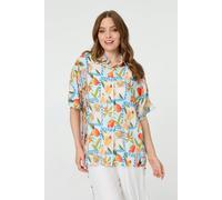 Izabel London Patchwork Relaxed 1/2 Sleeve Shirt - 12