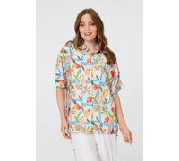 Izabel London Patchwork Relaxed 1/2 Sleeve Shirt - 16