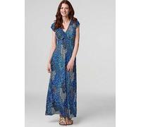 Izabel London Peacock Maxi Dress Denim