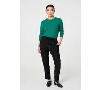 Izabel London Plain Drawstring Waist Slim Trousers - Black - 10