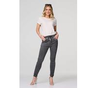 Izabel London Plain Skinny Tie Waist Trousers - Dark Grey - 16