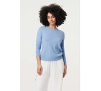 Izabel London Plain Soft Knit Long Sleeve Jumper - 14 - Blue