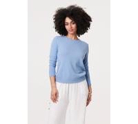 Izabel London Plain Soft Knit Long Sleeve Jumper - 18 - Blue