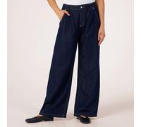 Izabel London Pleat Front Wide Leg Jeans INDIGO SIZE 10