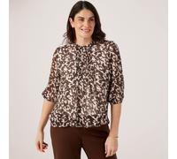 Izabel London Pleated Front Animal Print Blouse ANIMAL SIZE 10