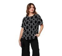 Izabel London Printed 1/2 Turn-Up Sleeve Blouse made from a viscose blend, For Women UK with a hip length hem.